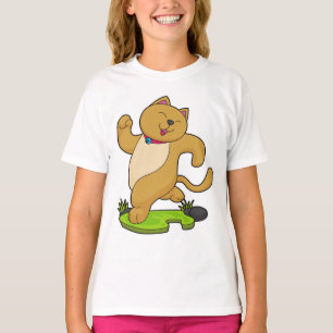 Cat with Choker at Running T-Shirt