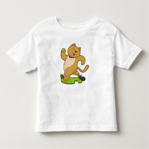 Cat with Choker at Running Toddler T-Shirt