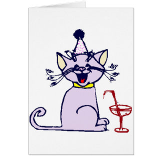 Cat with Cocktail