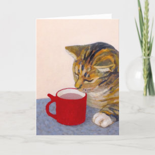 Cat with Cocoa Card