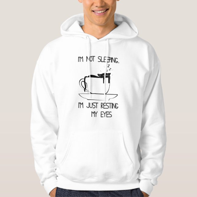 Cat With Coffee Mug Hoodie (Front)