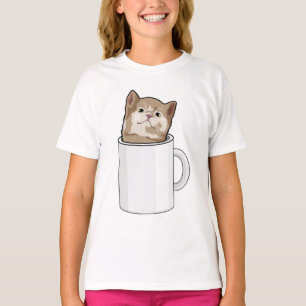 Cat with Coffee mug T-Shirt