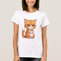 Cat with Coffee T-shirt