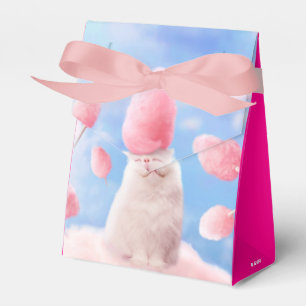 Cat With Cotton Candy Hair Favour Box