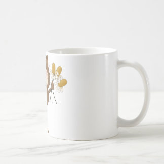 Cat with Daisies Coffee Mug