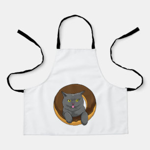 Cat with Doughnut Apron