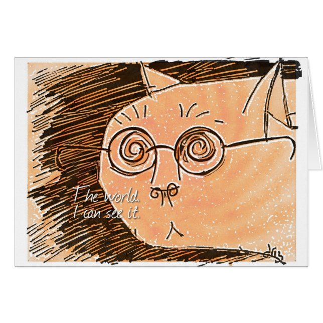 cat with eyeglasses (Front Horizontal)