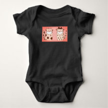 CAT WITH FACE MASK BABY BODY SUIT