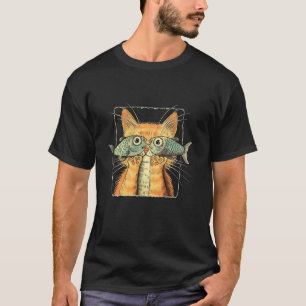 Cat with Fish Eyes Funny Cat T-Shirt