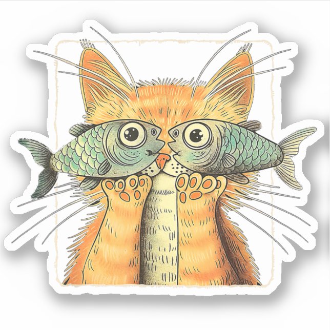 Cat with Fisheyes Kitten Funny Cat Parody (Front)