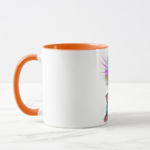 cat with flashlight mug