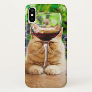 Cat With Glass of Wine Case-Mate iPhone Case