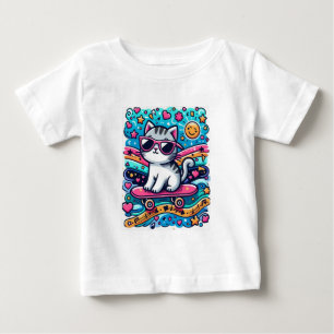 Cat with Glasses Baby T-Shirt
