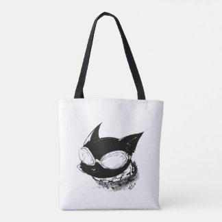 Cat with Goggles Logo Tote Bag