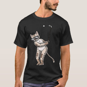 Cat With Golf Club Golfing Golf Player Golfer T-Shirt