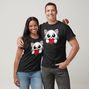 Cat with heart kawaii T-Shirt
