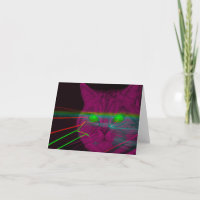 Cat With Lasers In Its Eyes, Get Well Card