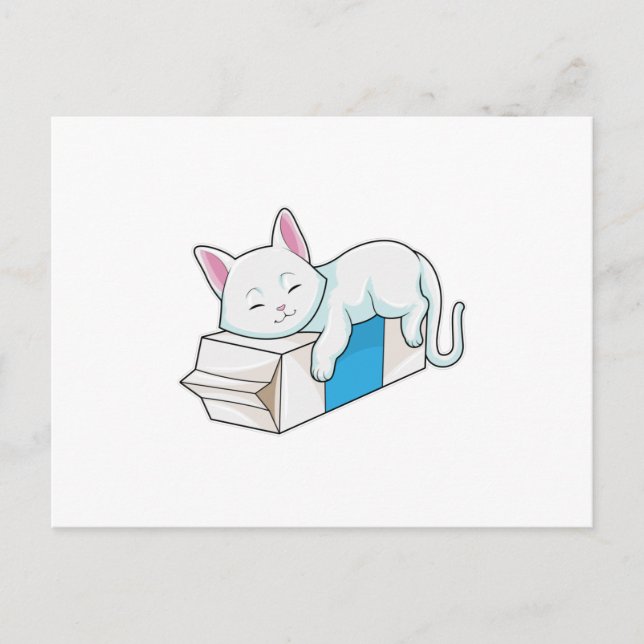 Cat with Milk Postcard (Front)