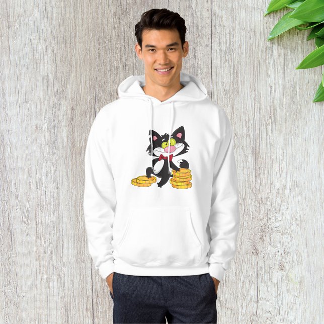 Cat With Money Mens Hoodie (Creator Uploaded)