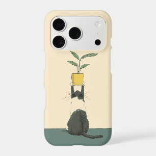 Cat with Plant