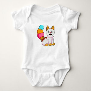 Cat with Popsicle Baby Bodysuit