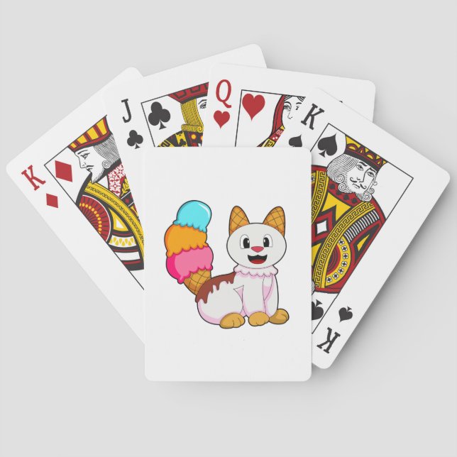Cat with Popsicle Playing Cards (Back)