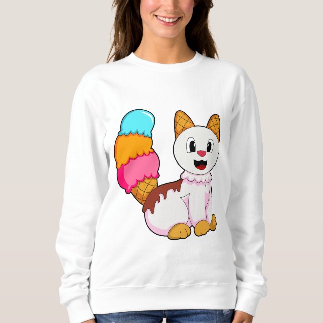 Cat with Popsicle Sweatshirt (Front)