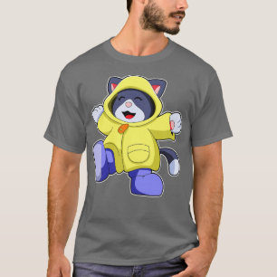 Cat with Raincoat T-Shirt
