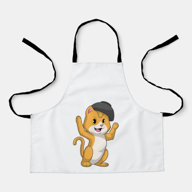 Cat with Ramen Bowl Apron (Front)