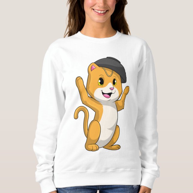 Cat with Ramen Bowl Sweatshirt (Front)