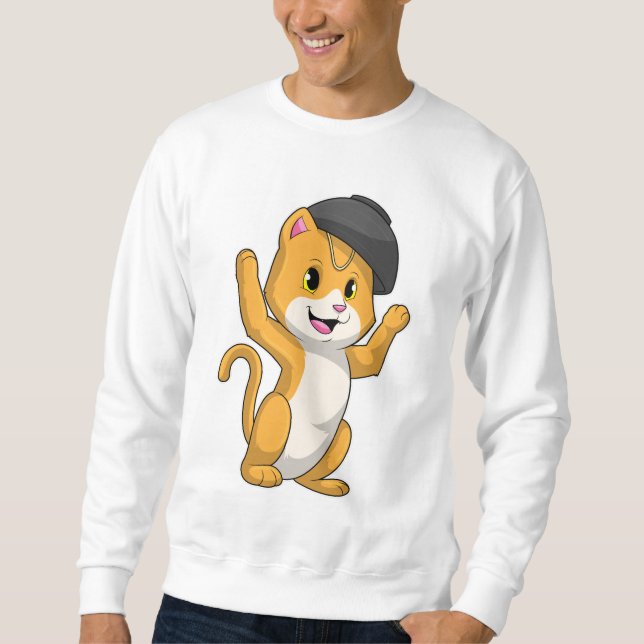 Cat with Ramen Bowl Sweatshirt (Front)