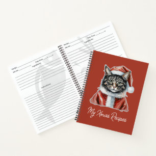 Cat With Santa Claus Outfit - Christmas 1 Notebook