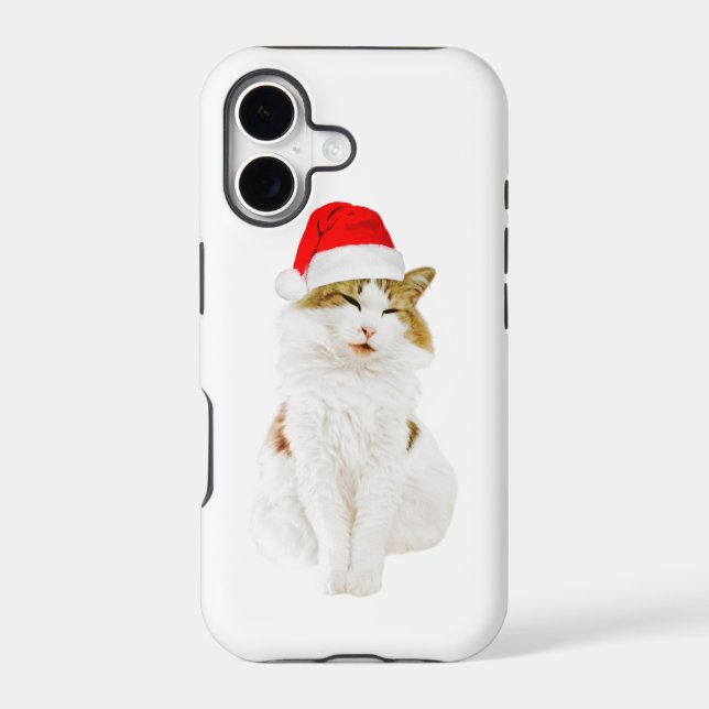 Cat with Santa's Hat Case-Mate iPhone Case (Back)