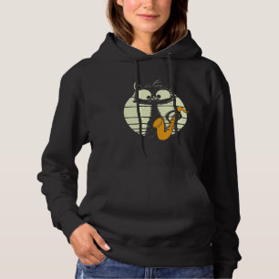 Cat With Saxophone Playing Cat Cute Jazz Cat Hoodie