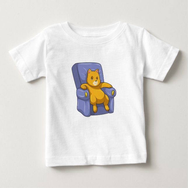 Cat with Sofa Baby T-Shirt (Front)