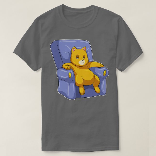 Cat with Sofa T-Shirt (Design Front)