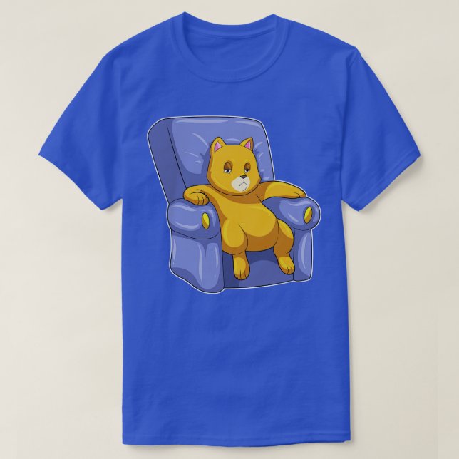 Cat with Sofa T-Shirt (Design Front)