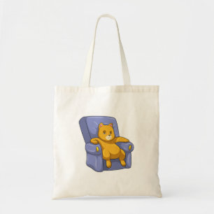 Cat with Sofa Tote Bag