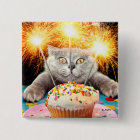Cat With Sparkler Cupcake