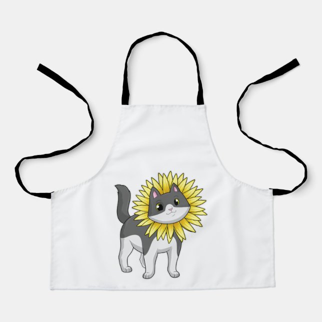 Cat with Sunflower Apron (Front)
