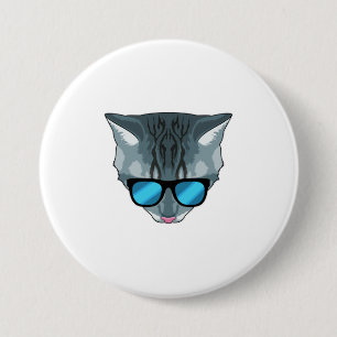 Cat with Sunglasses 7.5 Cm Round Badge