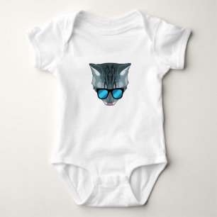 Cat with Sunglasses Baby Bodysuit