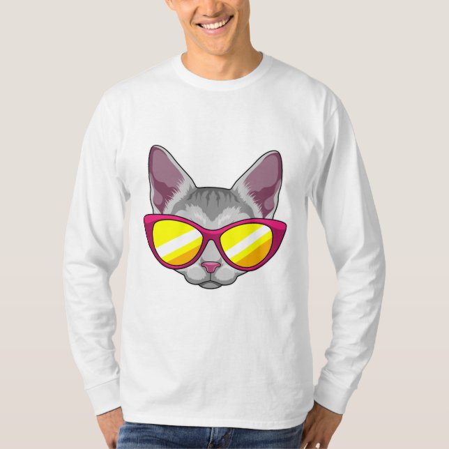 Cat with Sunglasses T-Shirt (Front)