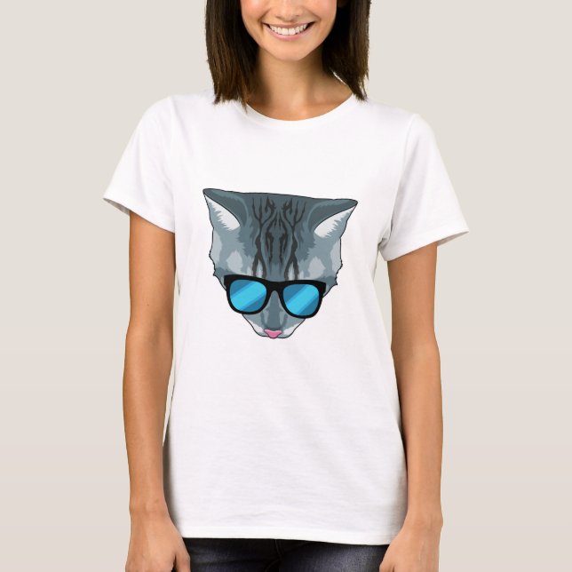 Cat with Sunglasses T-Shirt (Front)