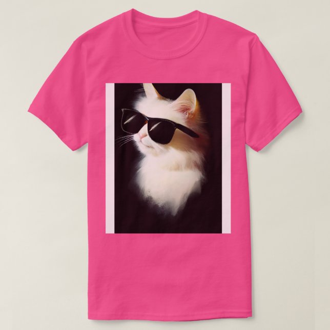 Cat with Sunglasses T-Shirt (Design Front)