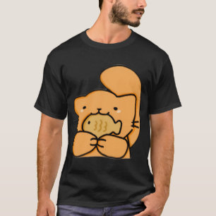 Cat with Taiyaki Fish T-Shirt