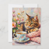 Cat with Tea Cup