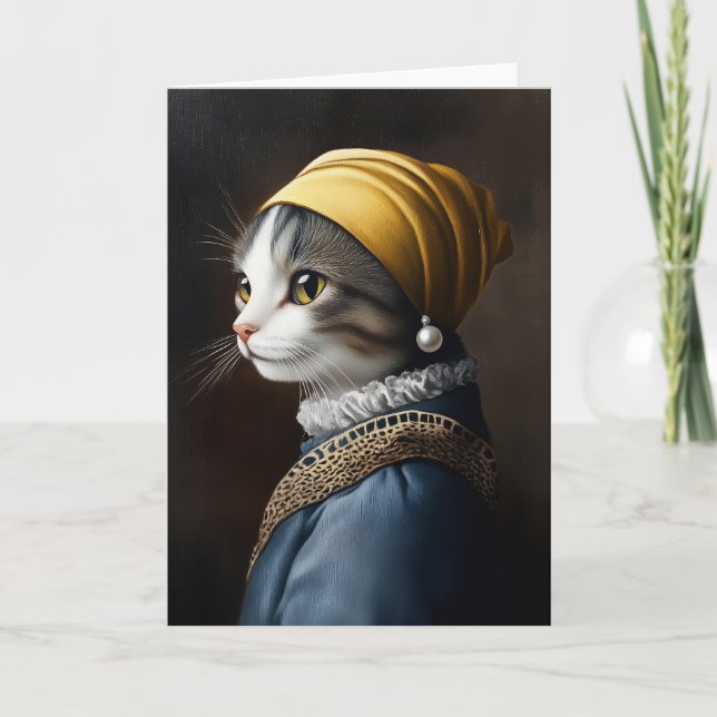 Cat with the Pearl Earring Invitation (Front)