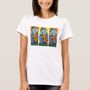 Cat With Violin by Louis Wain T-Shirt