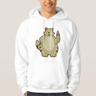 Cat with Waffle ice cream Hoodie